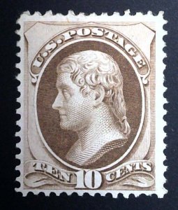 Scott #150 - F/VF - 10c Brown - Jefferson - OG - 1870