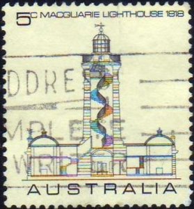 Australia 1968 Sc#458 SG#436 5c Macquarie Lighthouse USED