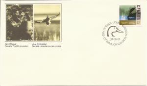 1988 Canada FDC Sc 1205 - Wildlife Conservation - Moose feeding