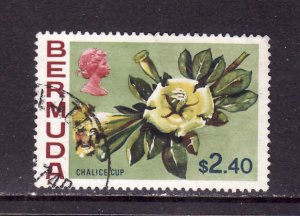 Bermuda-Sc#271-used $2.40 Chalice Cup-Flowers-1970-