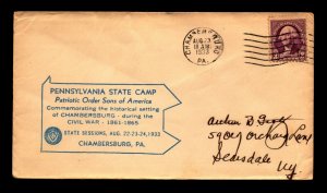 1933 PA State Camp Patriotic Order Son's of America - N1