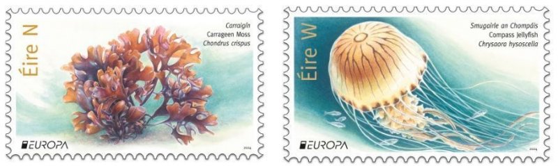 Ireland 2024 Europa CEPT Undewater flora and fauna set of 2 stamps MNH