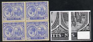 St Kitts-Nevis 1921-29 KG5 Script CA Columbus 2.5d ultram...