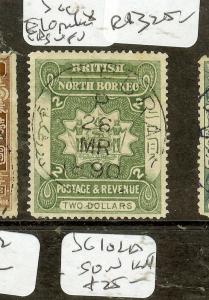 NORTH BORNEO   (P2907B) $2.00  ARMS LION SG48  ELOPURA CDS VFU