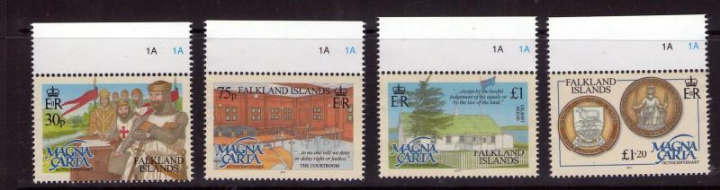 FALKLAND ISLANDS Magna Carta  15/06/15  Set MNH