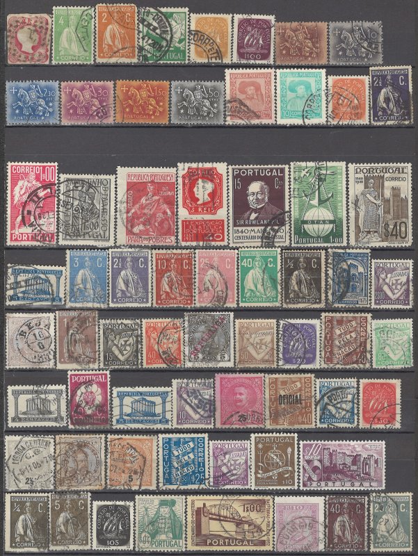 COLLECTION LOT OF #1137  PORTUGAL 64 STAMPS 1858+