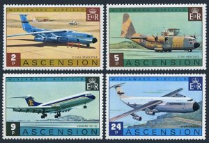 Ascension 185-188, 188a, MNH. Mi 185-188, Bl.8. Wideawake Airfield 1975. Planes.