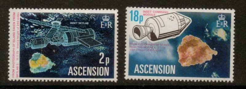 ASCENSION SG185/6 1975 SPACE SATELLITES MNH 