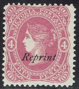 VICTORIA 1860 QV BEADED OVAL 4D OFFICIAL REPRINT