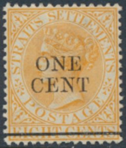 Straits Settlements    SC# 80  MLH w/ surcharge  see details & scans