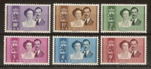 Luxembourg 1953 Wedding Set SG563-568 Mint Cat£37