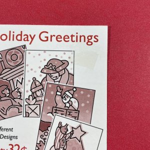 3113-3116a CHRISTMAS SCENES￼ Booklet Pane of 20 US 32¢ Stamps 1996 Flaw