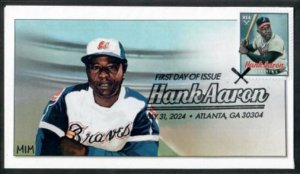 #5908 (73c) Hank Aaron - FDC - Wally Jr Cachet - Black & White  Postmark