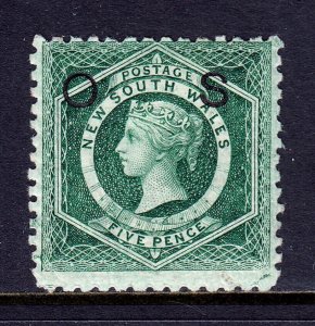 NEW SOUTH WALES — SCOTT O16 (SG O29b)— 185d QV 10X11 — MH — SCV $17