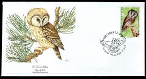 Bulgaria 3749 Owl Fleetwood U/A FDC