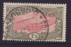 FRENCH SOMALI COAST, 1933 1f.75 Red & Olive Green, used.