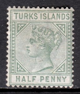 Turks Islands - Scott #51 - MH - Paper adhesion/rev. - SCV $7.00