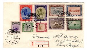 Greenland #10-18, Rare gem, Registered Cover to USA   .....   2510007