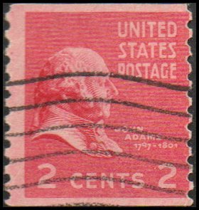 United States 841 - Used - 2c John Adams (coil) (1939) (3)