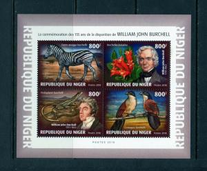 NIGER 2018  150th MEMORIAL OF WILLIAM JOHN  BURCHELL  SHEET  MINT NH