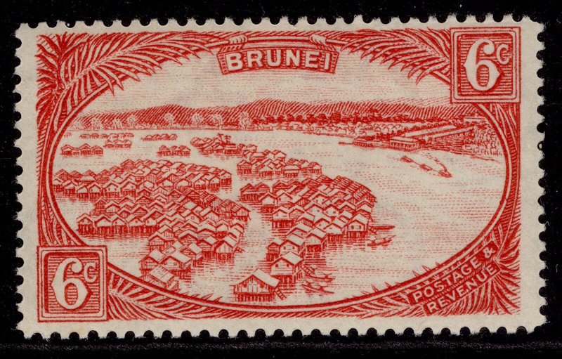 BRUNEI GV SG70, 6c scarlet, M MINT. Cat £12.