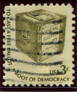 1584 US 3c To Cast a Free Ballot, used