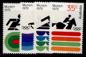 AUSTRALIA QEII SG518-521, 1972 olympic games set, NH MINT.