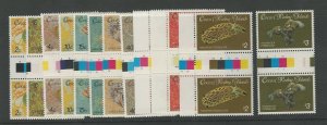 Cocos Islands, Postage Stamp, #135//150 (10 Dif) Mint NH Gutter Pairs, 1985