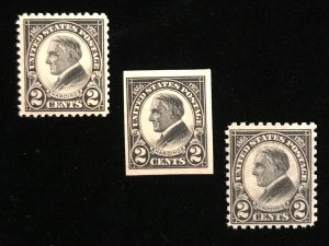 610, 611, 612 Mint Hinged, set of 3