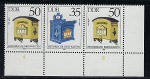 Germany DDR Scott # 2459 (2), 2458, mint nh, se-tenant, WZd624