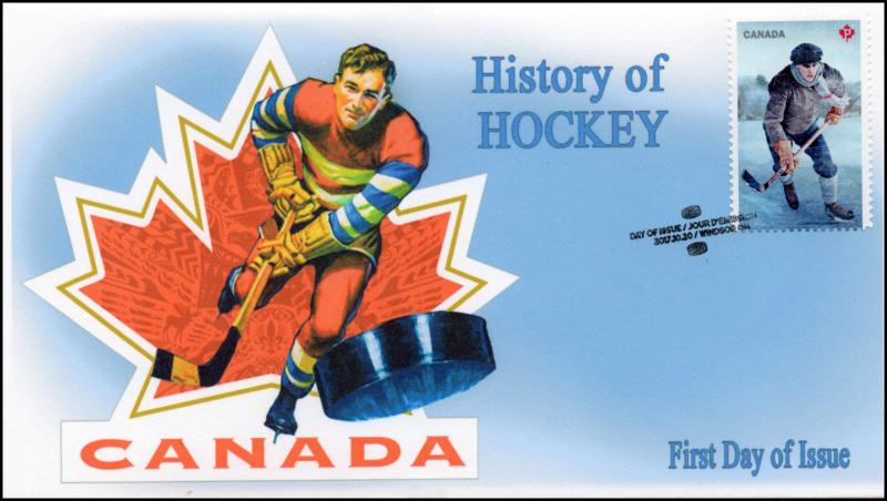 CA17-049, 2017, History of Hockey, Vintage, Day of Issue, FDC