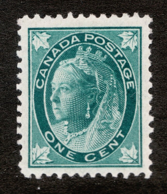 1897 Canada Sc #67 Victorian Maple Leaf 1¢ Green - MH postage stamp - Est $70