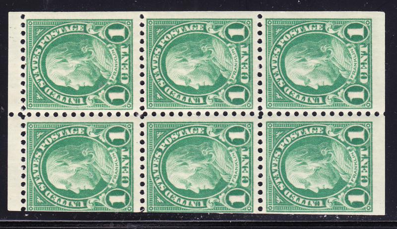 U.S. Booklet Pane of 6 1927 Nr. 554c  2cent carmine VF/NH(**)