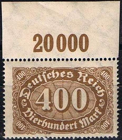 Germany 1923,Sc.#202 MNH,  Plate print, Margin A