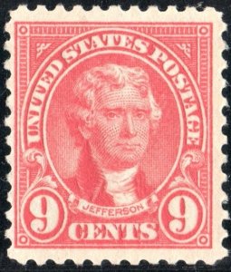 SC#561 9¢ Jefferson Single (1923) MNH