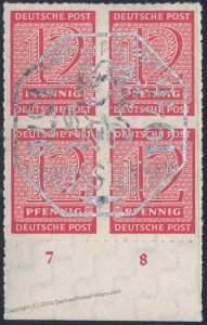 Germany 1946 SBZ Soviet Zone Rosswein Local Mi1 Block MNH Horse Topical O 107151