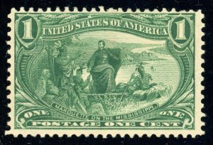 US Stamp #285 Marquette on Mississippi 1c - MHH - CV $27.50