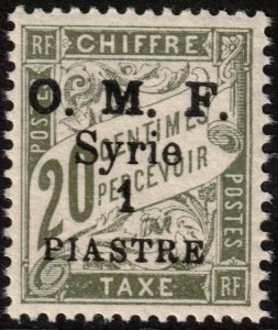 ✔️ FRANCE COLONY SYRIE 1920 - POSTAGE DUE - Sc. J6 MNH ** OG $7  [3.15.1]