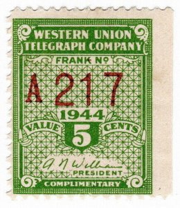 (I.B) USA Telegraphs : Western Union 5c (1944)