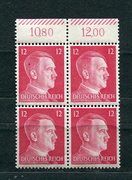 Germany 1941 Mi 788 Block of 4 MNH A. Hitler 6801