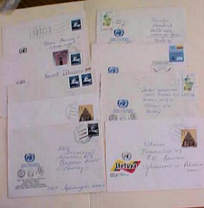 LITHUANIA  UNITED NATIONS 8 COVERS