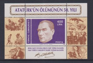 Turkey  #2427  MNH   1988  sheet Kemal Ataturk