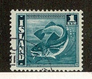 Iceland #217 used 1e fish