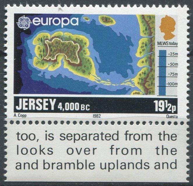 Jersey Sc#288 MNH, 19½p multi, Europa (C.E.P.T.) 1982 - Historical Events (1982)