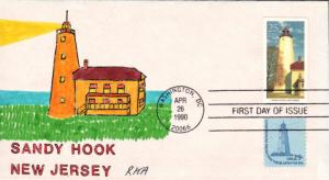 #2474 Sandy Hook Lighthouse Combo RKA FDC