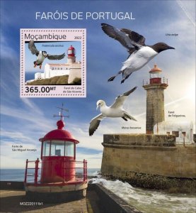 Mozambique - 2022 Portuguese Lighthouses & Seabirds - Souvenir Sheet MOZ220111b1