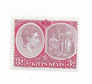 St. Kitts & Nevis Gibbons #83b MH - Stamp - CAT VALUE $35.00Gbp