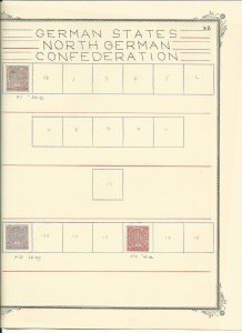 North German Confederation & Oldenburg Collection on 3 Pages