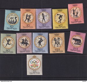 Hungary 1960 Olympic Games MNH Imperf Mi 1686-96 Rome 160587