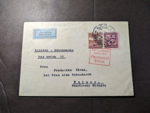 1923 Czechoslovakia Airmail Cover to Weimar Republic Germany